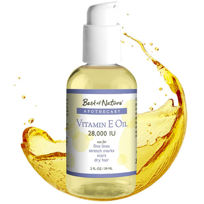 Best of Nature Vitamin E Oil 28,000 IU – Unscented Coconut Moisturizer