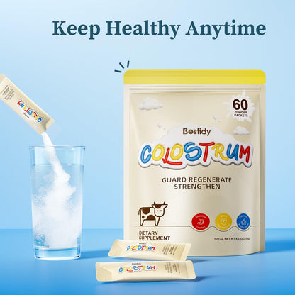 Bestidy Colostrum Supplement | Colostrum Powder for Gut, Skin & Hair | 60 Servings (4.23 oz)
