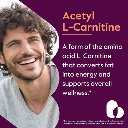 BESTVITE Acetyl L-Carnitine 500mg – 240 Vegan Capsules, No Stearates, Gluten Free, Non-GMO