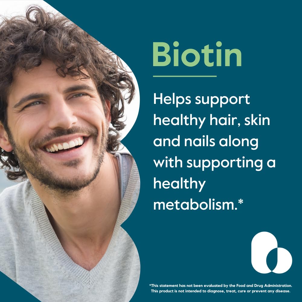 BESTVITE Biotin 5000mcg – 120 Vegetarian Capsules | No Stearates | Vegan | Gluten Free