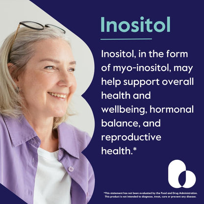 BESTVITE Inositol 750 mg | Myo-Inositol 120 Veg Capsules | Vegan, Gluten Free, Non-GMO, No Stearates