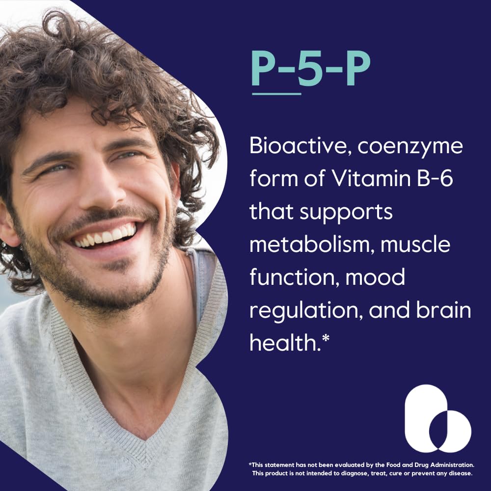 BESTVITE P-5-P 100mg – 240 Vegetarian Capsules | Coenzymated Vitamin B6 (Non-GMO, Vegan, Gluten Free, No Stearates)