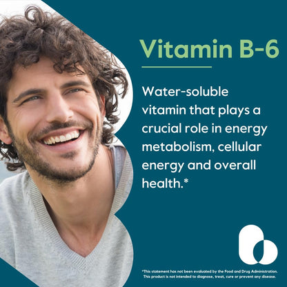 BESTVITE Vitamin B-6 200mg (240 Vegetarian Capsules) (2-Pack) - No Stearates - No Flow Agents