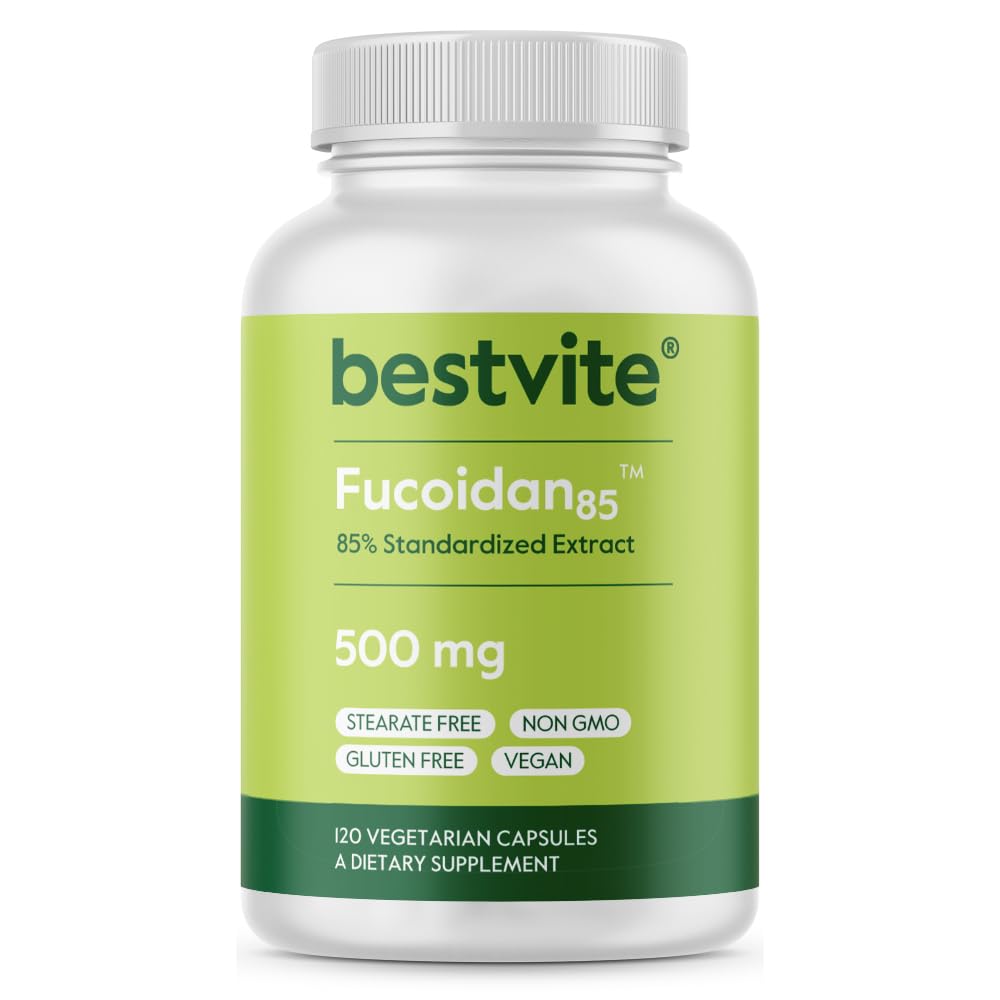 BESTVITE Fucoidan Extract 500mg | 85% Fucoidan | 120 Veg Capsules
