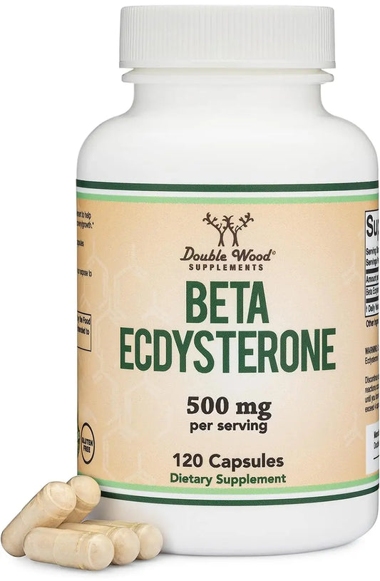 Double Wood Beta Ecdysterone Supplement - 500mg per Serving, 60 Servings, Non-GMO & Gluten Free BritishVita | Premium UK Vitamins & Wellness Supplements