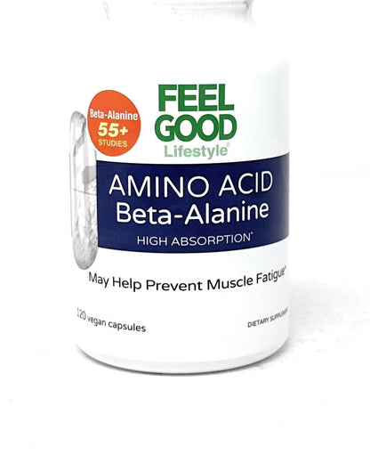FEEL GOOD Lifestyle Beta-Alanine Capsules – 3200mg Equivalent Dose, 120 Vegan Capsules