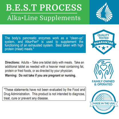 Morter HealthSystem Alka•Pan Best Process Alkaline – Natural Digestive Supplement with Pancreatic Enzymes