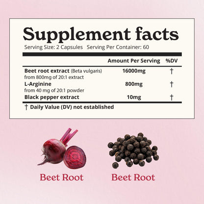 Better Alt Beet Root Powder Capsules (120 Capsules) - Beetroot Supplement