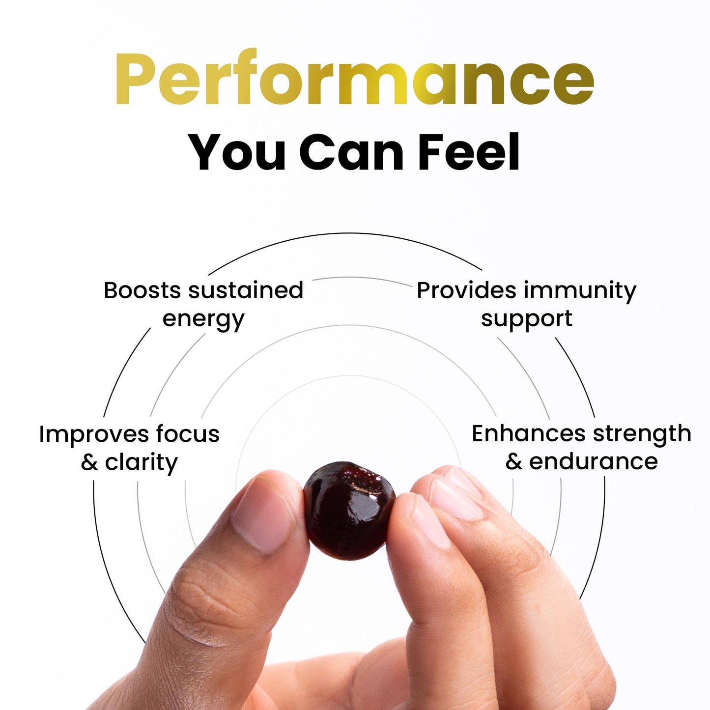 Better Alt GOLD+ Shilajit Gummies – Ashwagandha, Safed Musli, Ginger | 60 Gummies