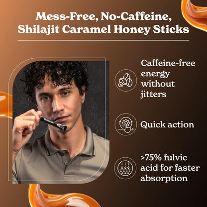 Better Alt Himalayan Shilajit + Honey Sticks – 30 Sticks for Energy, Immunity & Wellness | 85+ Trace Minerals, 75%+ Fulvic Acid