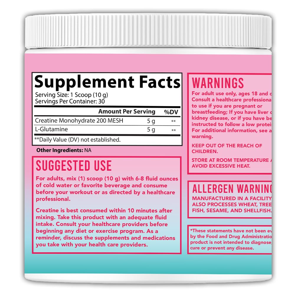 Better Booty Glute Scoop – 2-in-1 Creatine + Glutamine for Women, Unflavored (300g)