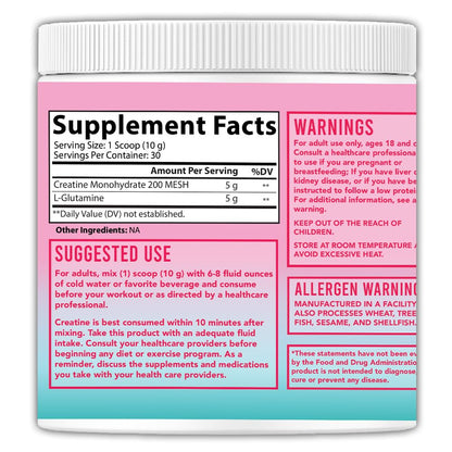 Better Booty Glute Scoop – 2-in-1 Creatine + Glutamine for Women, Unflavored (300g)