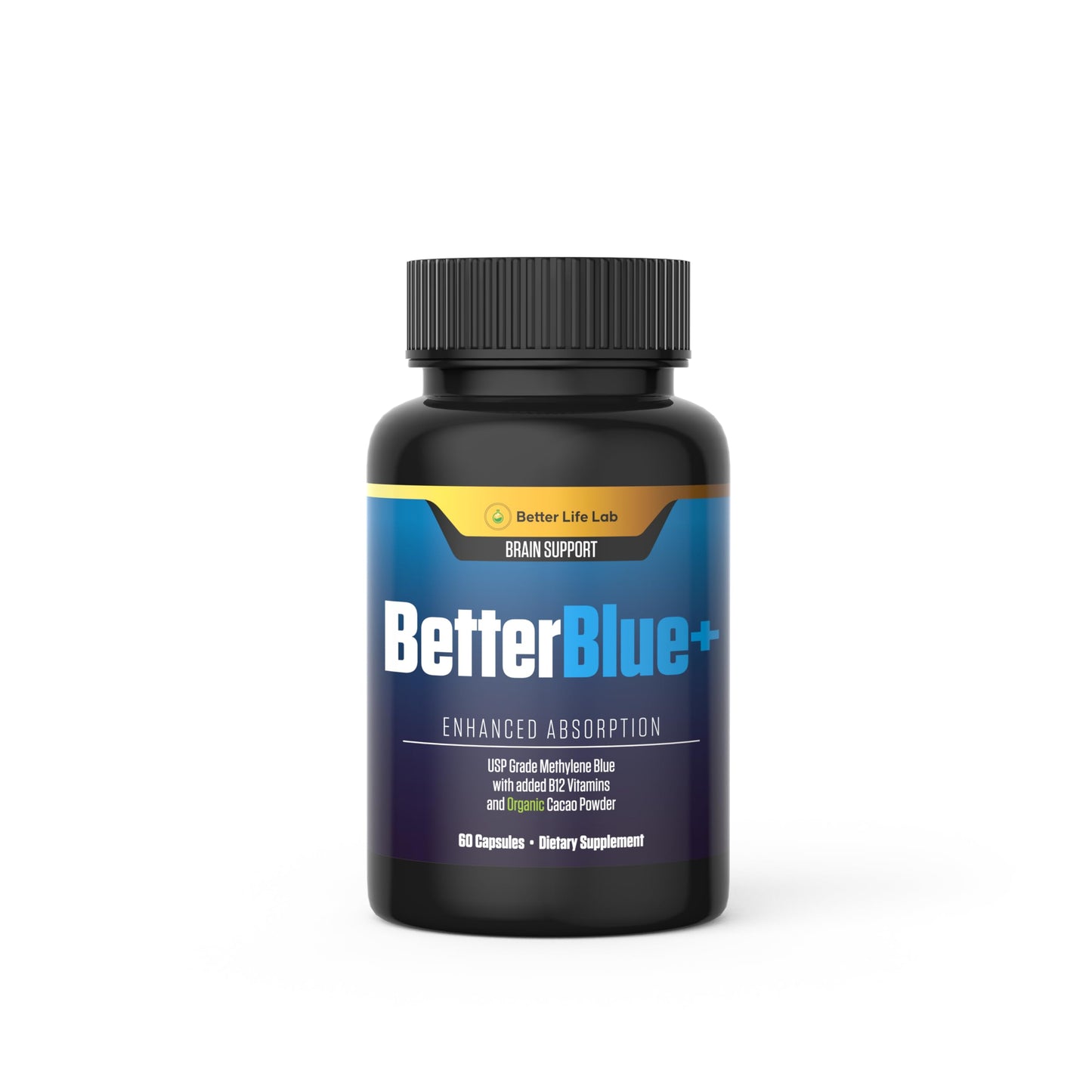 BETTER LIFE LAB Methylene Blue Capsules – Pharmaceutical-Grade Formula – 60 Count – Brain, Energy & Cellular Health