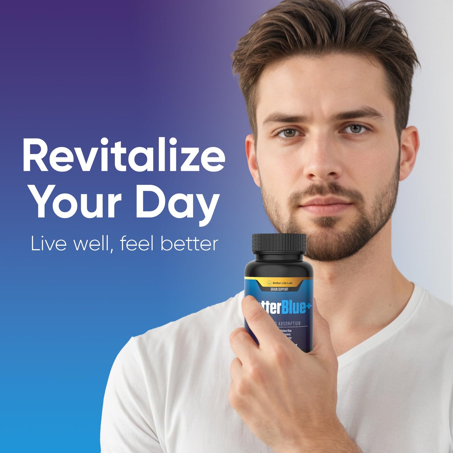 BETTER LIFE LAB Methylene Blue Capsules – Pharmaceutical-Grade Formula – 60 Count – Brain, Energy & Cellular Health
