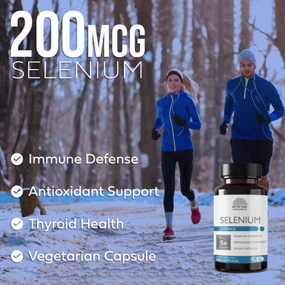 Better Place Selenium 200mcg | 100 Vegetarian Capsules | Immune Support & Thyroid Health