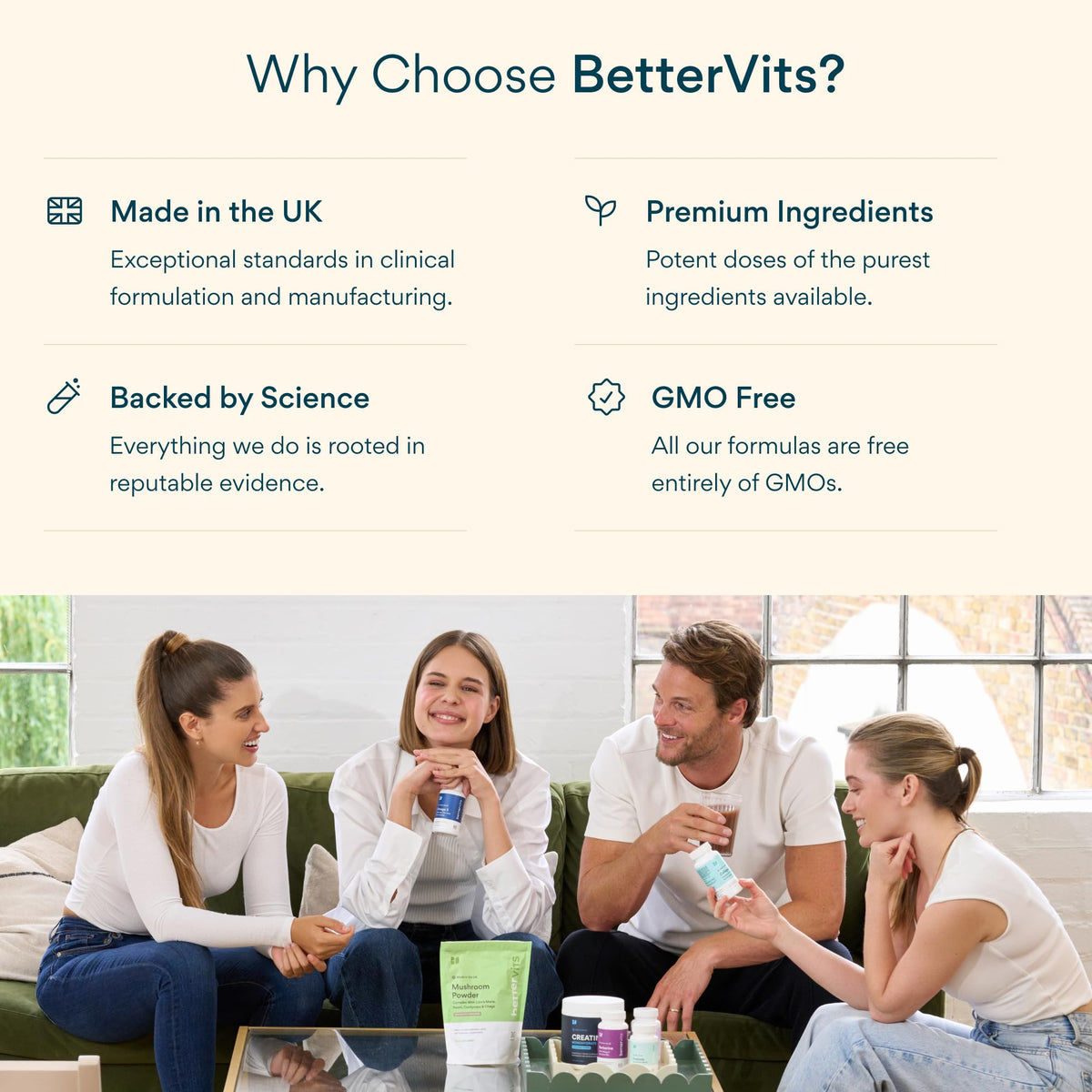 Bettervits Odorless Garlic 1000mg | High Potency Allicin | Vegan 30 Capsules BritishVita | Premium UK Vitamins & Wellness Supplements