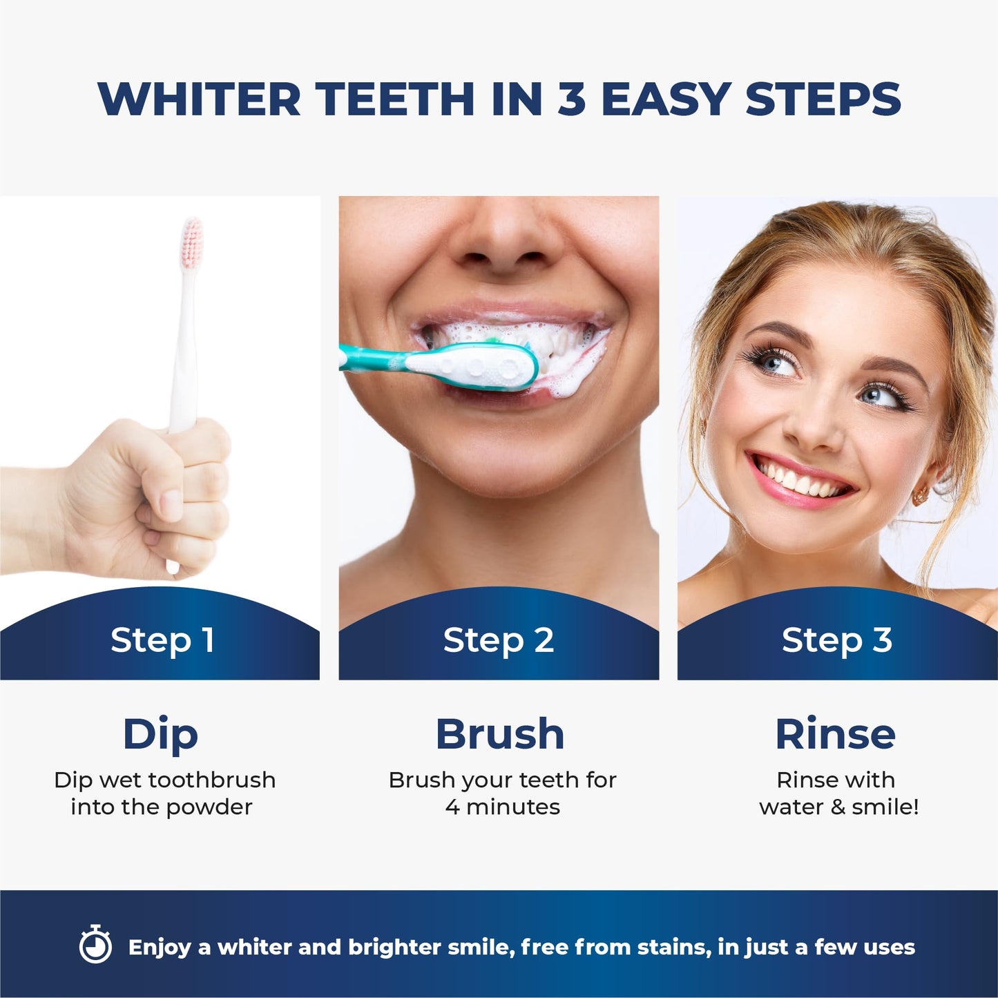 BetterWhite Teeth Whitening Powder – Hydroxyapatite, Remineralizing, Fluoride-Free (30g)