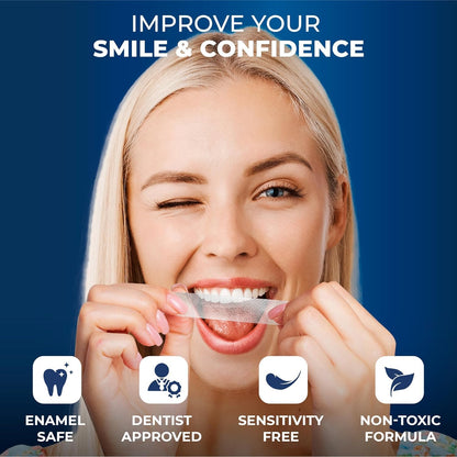 BetterWhite Teeth Whitening Strips – 28 Strips (14 Treatments) – Enamel Safe