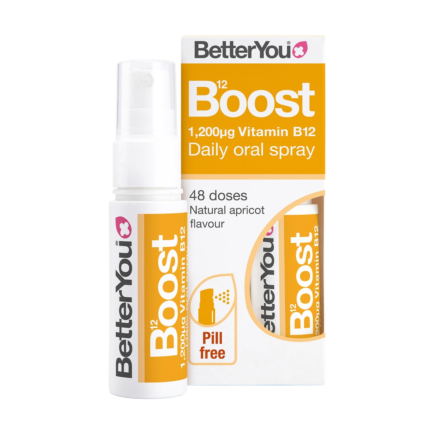 BetterYou Boost Vitamin B12 Oral Spray – Natural B12 with Green Tea & Chromium (0.85 oz)