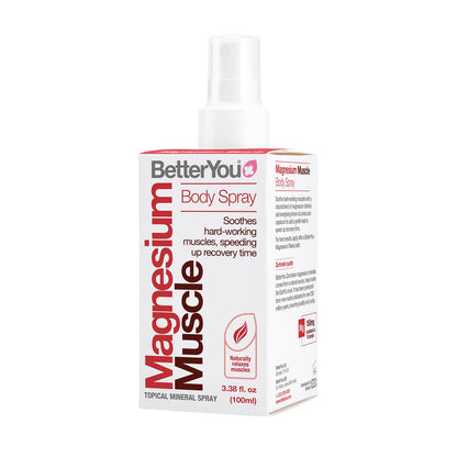 BetterYou Magnesium Muscle Body Spray – Arnica, Lemon Oil for Muscle & Joint Recovery (3.38 oz)
