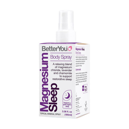 BetterYou Magnesium Sleep Body Spray – Relaxing Topical Magnesium with Lavender & Chamomile | 3.38 oz