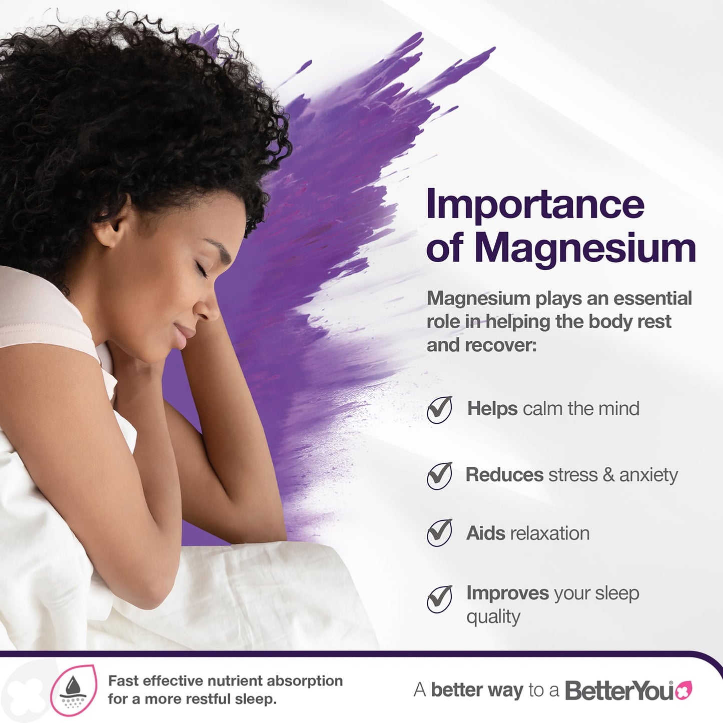 BetterYou Magnesium Sleep Body Spray – Relaxing Topical Magnesium with Lavender & Chamomile | 3.38 oz