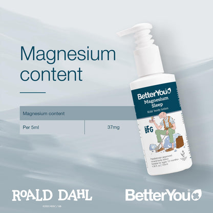 BetterYou Magnesium Sleep Kids Body Lotion – Lavender & Chamomile, 4.56 oz