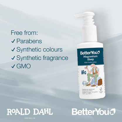 BetterYou Magnesium Sleep Kids Body Lotion – Lavender & Chamomile, 4.56 oz