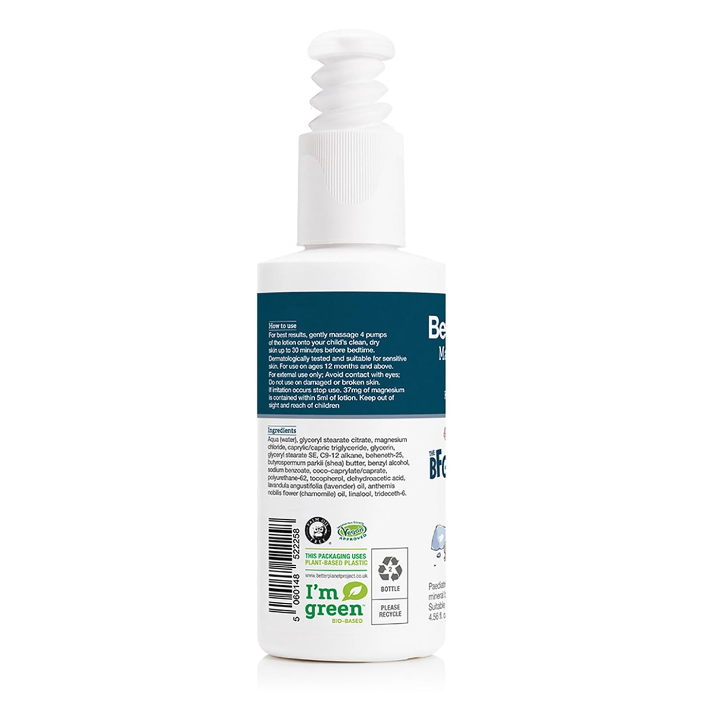 BetterYou Magnesium Sleep Kids Body Lotion – Lavender & Chamomile, 4.56 oz