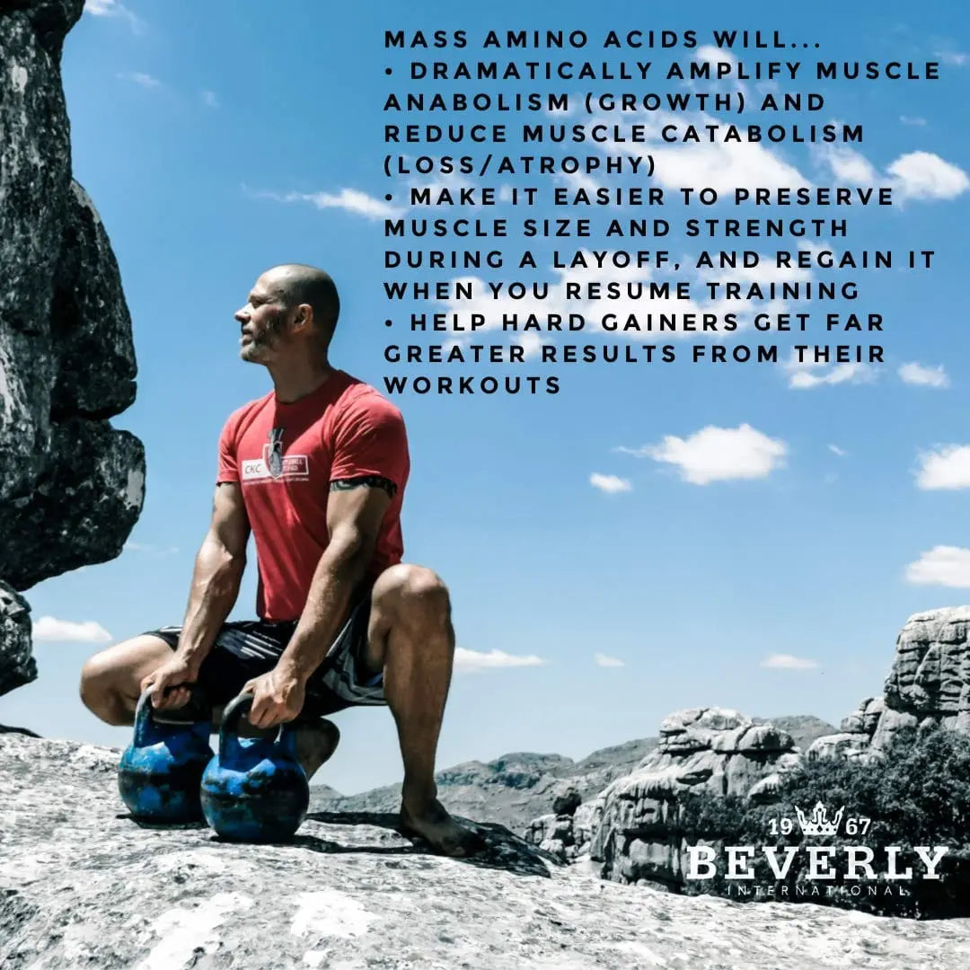 Beverly International Mass Amino Acids, 500 Tabs – Pre- & Post-Workout Support for Muscle Recovery & Repair | Complete Amino Acid Profile BritishVita | Premium UK Vitamins & Wellness Supplements