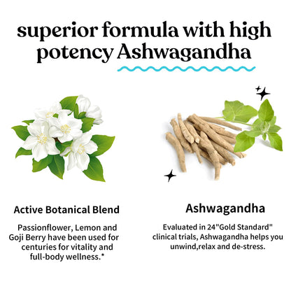 BEVIX Ashwagandha Gummies with Vitamin D - Gluten Free Stress Relief & Immune Support | 60 Count