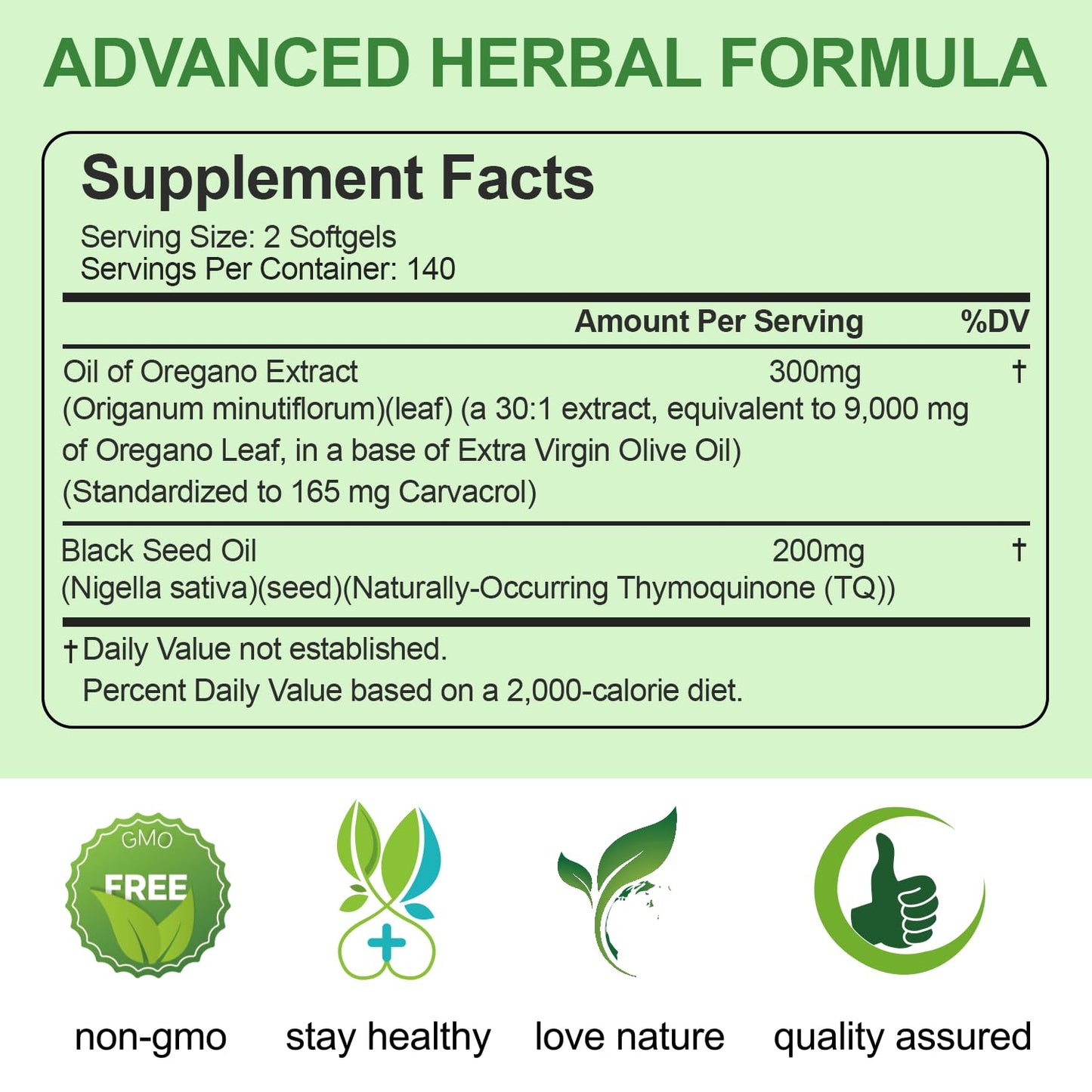 BEWORD Oil of Oregano with Black Seed Oil – 90/280/560/840 Softgels, 9000mg per Serving, 2-in-1 Immune Support, High Carvacrol & Thymoquinone | Plant-Based, Non-GMO