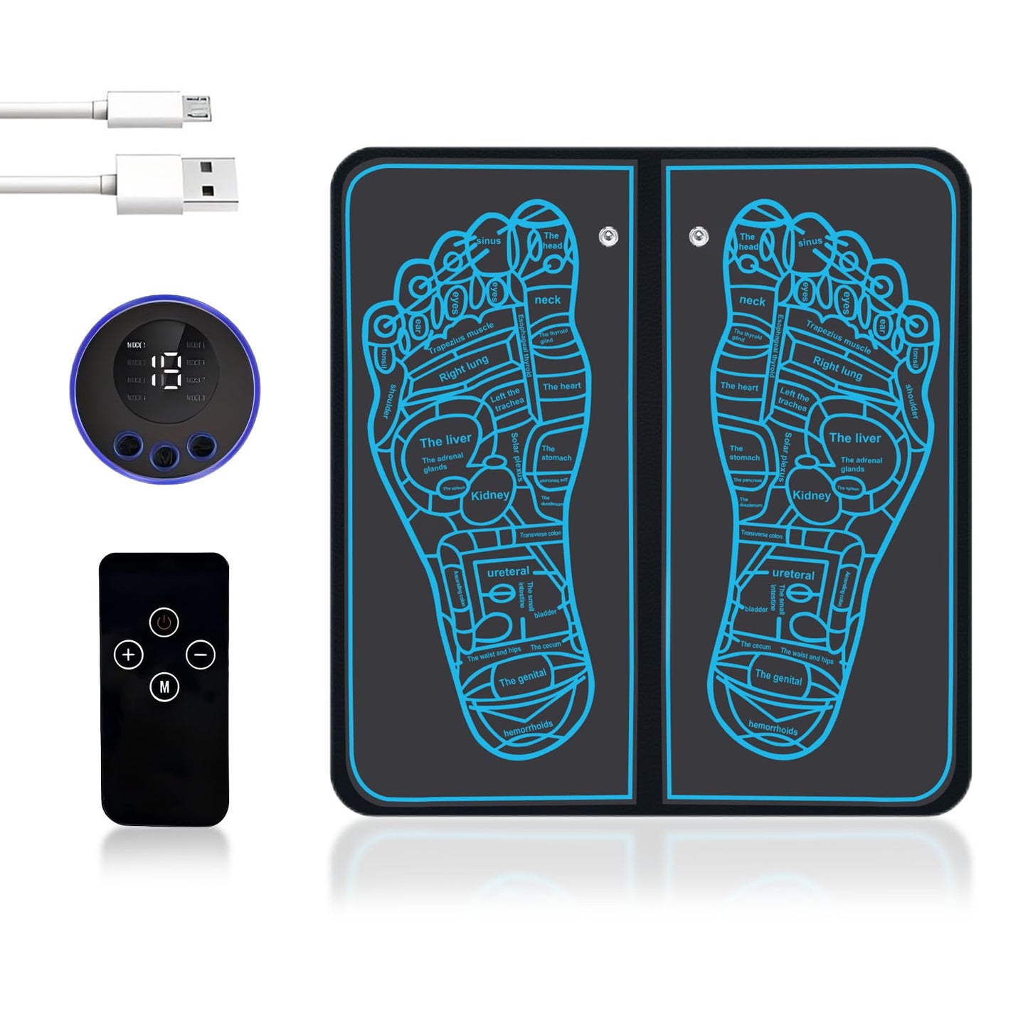 Beyn Health Expert Feet Massager Mat – 8 Modes, 19 Levels, Portable & Rechargeable