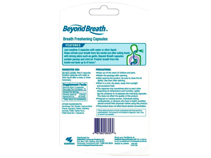 Beyond Breath Fresh Breath Capsules – 50 Count, Parsley & Mint Oils, 8-Hour Protection (Pack of 3)