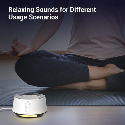 BGOVERSS White Noise Sound Machine – 20 Sounds, 10 Night Light Colors, 5 Timers & Memory