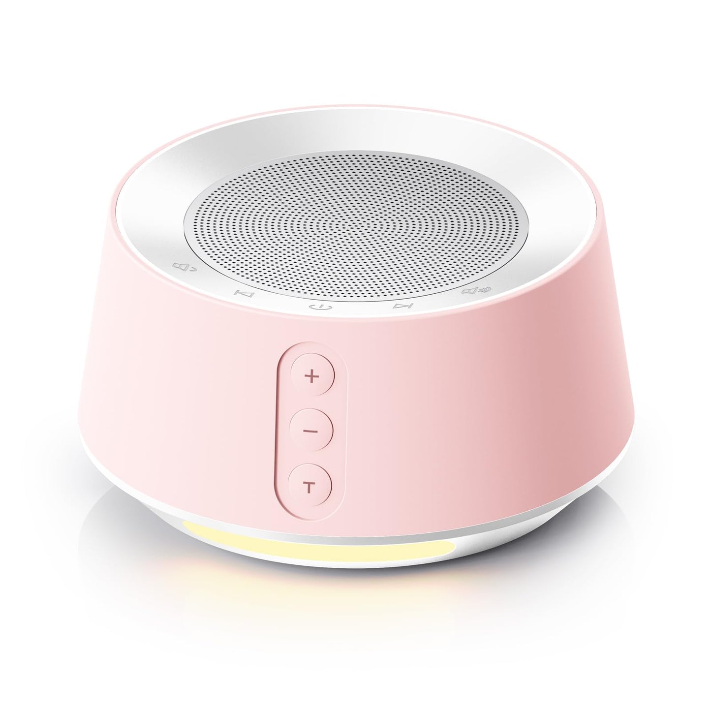 BGOVERSS White Noise Sound Machine with 20 Sounds, 10 Night Light Colors, 5 Timers & Memory – Pink