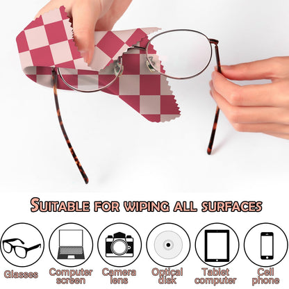 BHAHB 6 Pcs Glasses Cleaning Cloths - Microfiber Lens Wipes 6.3x6.3