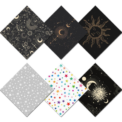 BHAHB 6 PCS Glasses Cleaning Cloths | Microfiber Eyewear & Lens Cleaning Cloths (6.3x6.3) - Multi-Pattern