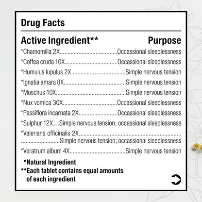 BHI Calming Stress Relief Blend – 100 Tablets with Passionflower, Chamomile & Valerian Root