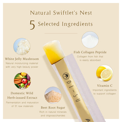 BI-SU Extract Jelly Sticks – Swiftlet Nest, Collagen, Vitamin C, Pineapple Flavor (7 PCS)