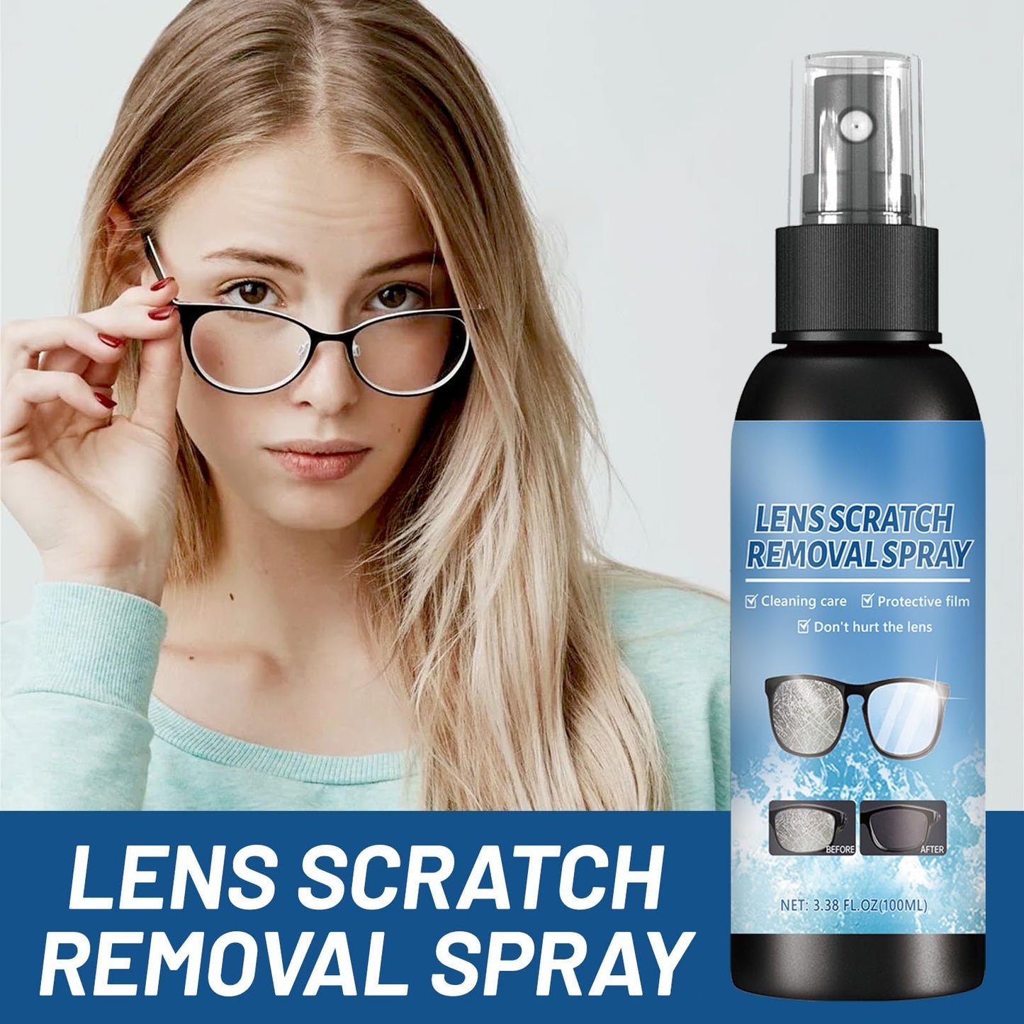 Biaoyun Lens Scratch Removal Spray 2 PCS – Glasses & Screen Repair Kit