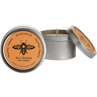 Big Dipper Wax Works Beeswax Aromatherapy Tin: Radiance with Tangerine & Ylang Ylang