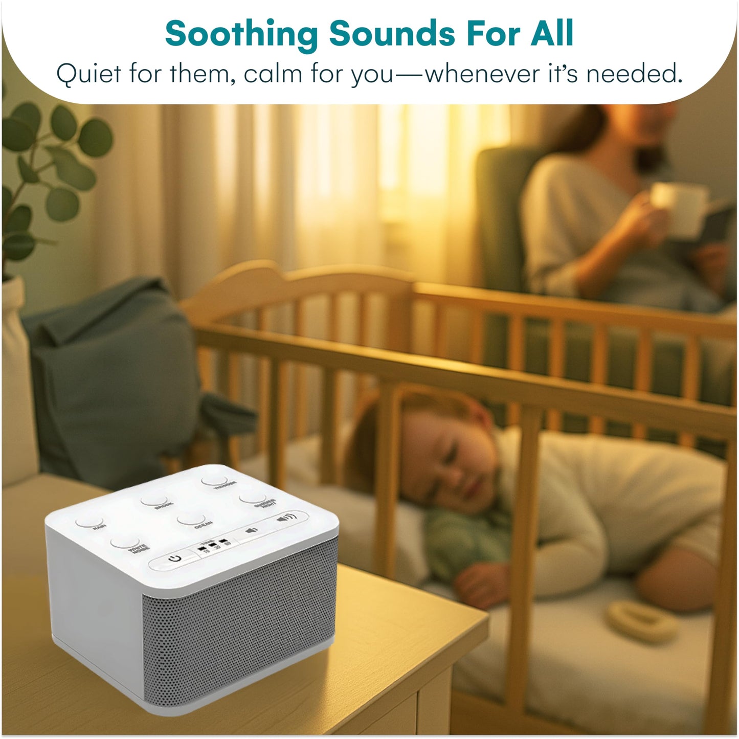 Big Red Rooster Sleep Sound Machine – Portable White Noise & Nature Sounds for Kids
