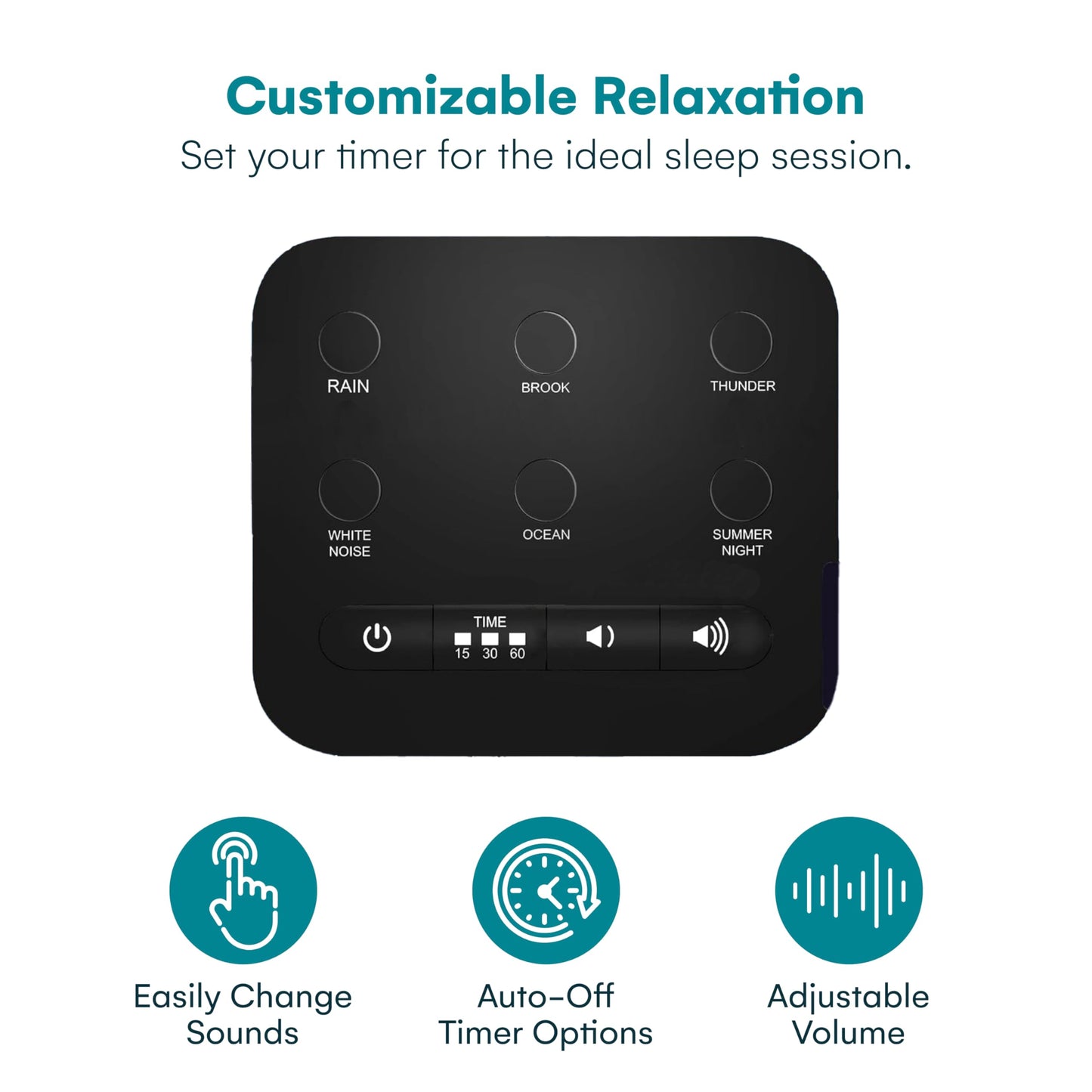 Big Red Rooster Sound Machine — 6 Sleep Sounds, Portable White Noise for Sleep, Office Privacy, Travel