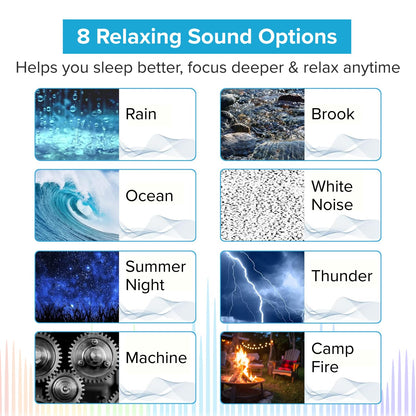 Big Red Rooster White Noise Machine – Sleep Sound Machine with Rain, Ocean & Timer