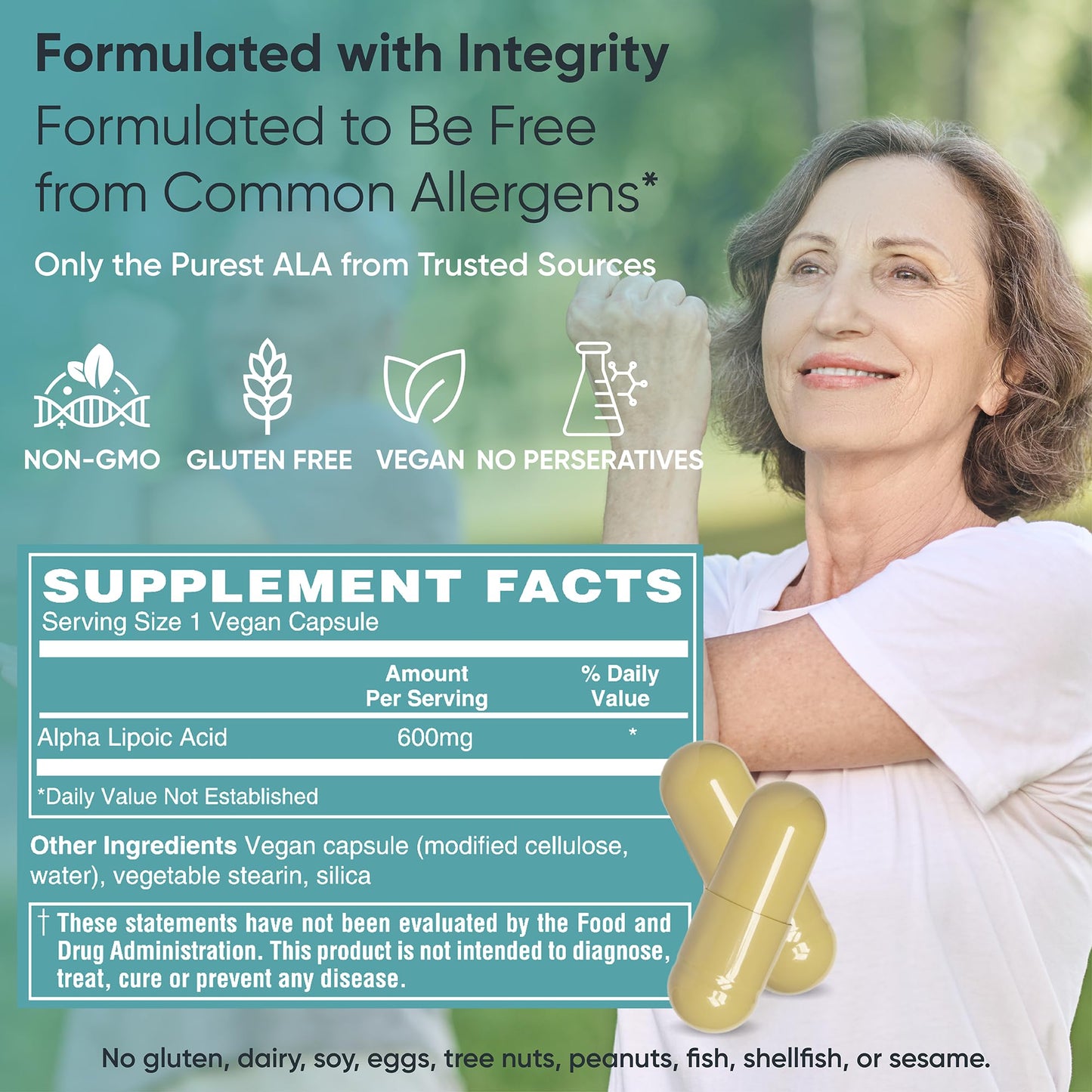 Big Valley Labs Alpha-Lipoic Acid 600 mg – High-Potency Antioxidant for Cellular Health & Energy Metabolism – Vegan, Non-GMO, Gluten-Free | 60 Capsules
