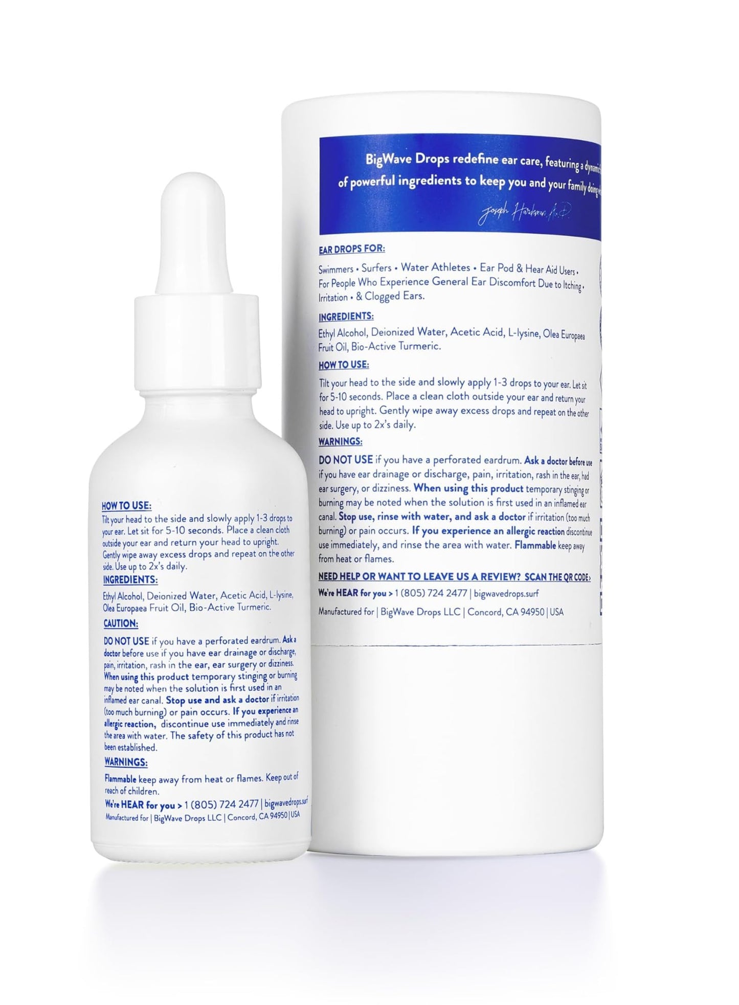 BigWave Drops - Fast-Acting Ear Drops for Athletes | Ear Discomfort, Swimmer's Ear & Wax Removal