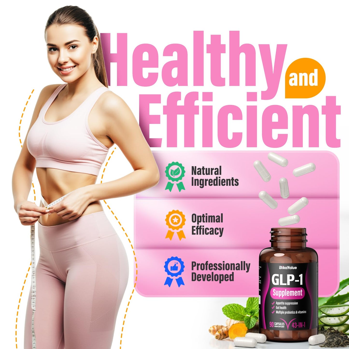 BIKAYALUE GLP-1 Alternative with Akkermansia Probiotics – 90 Capsules