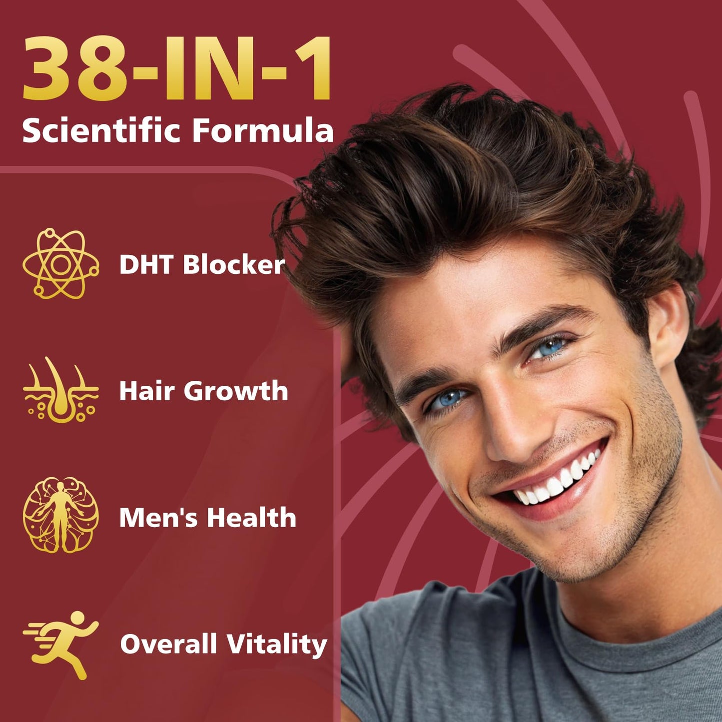 BIKAYALUE Saw Palmetto for Men – DHT Blocker with Biotin (10000 mcg) & 900 mg Saw Palmetto, 30 Servings