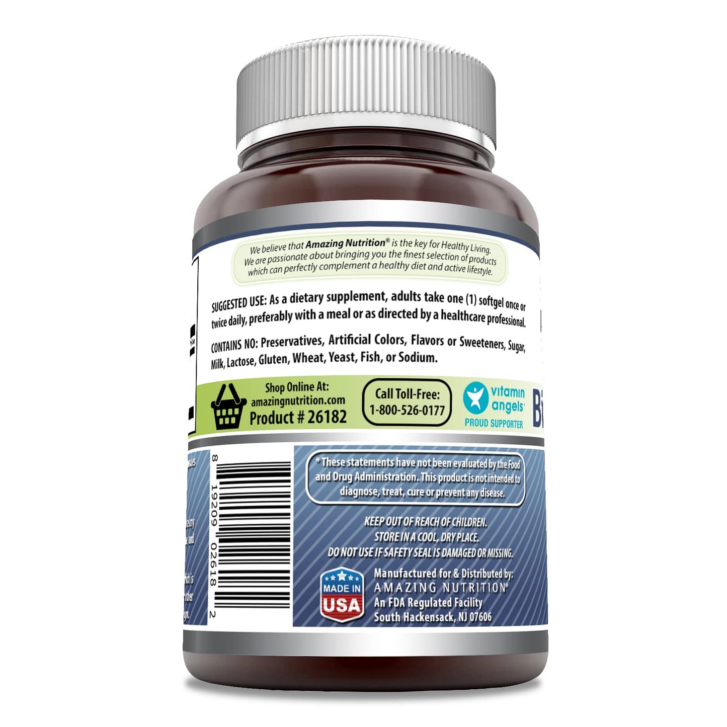 Amazing Formulas Bilberry Extract Supplement 1000 mg - 120 Softgels | Rich in Vitamins
